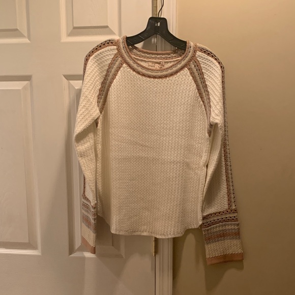 Mystree Knit Ivory long sleeve Sweater - Picture 1 of 11